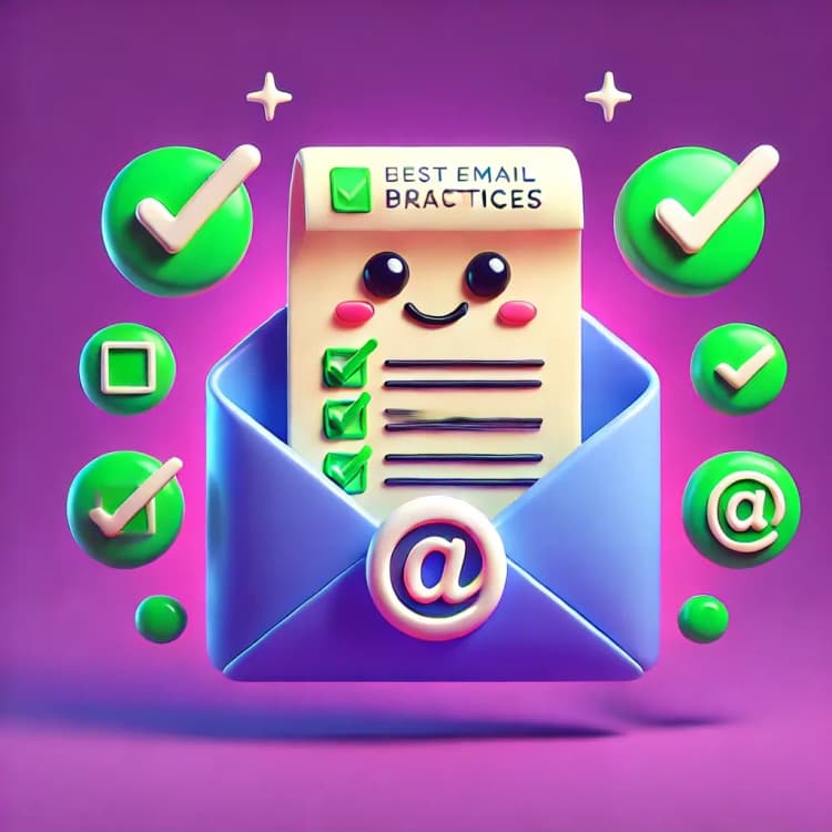 Checklist inside an email envelope showcasing event marketing best practices.