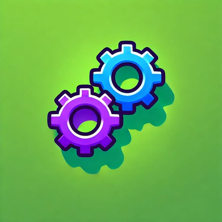 Two interlocking gears representing the concept of revenue operations and business process optimization.